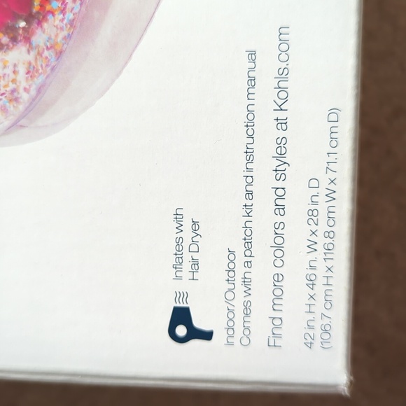 Glitter and Pom Inflatable Chair - Picture 5 of 8